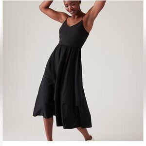 Athleta Elation V-Neck Hybrid Black Sleeveless Dress | NWT Size M